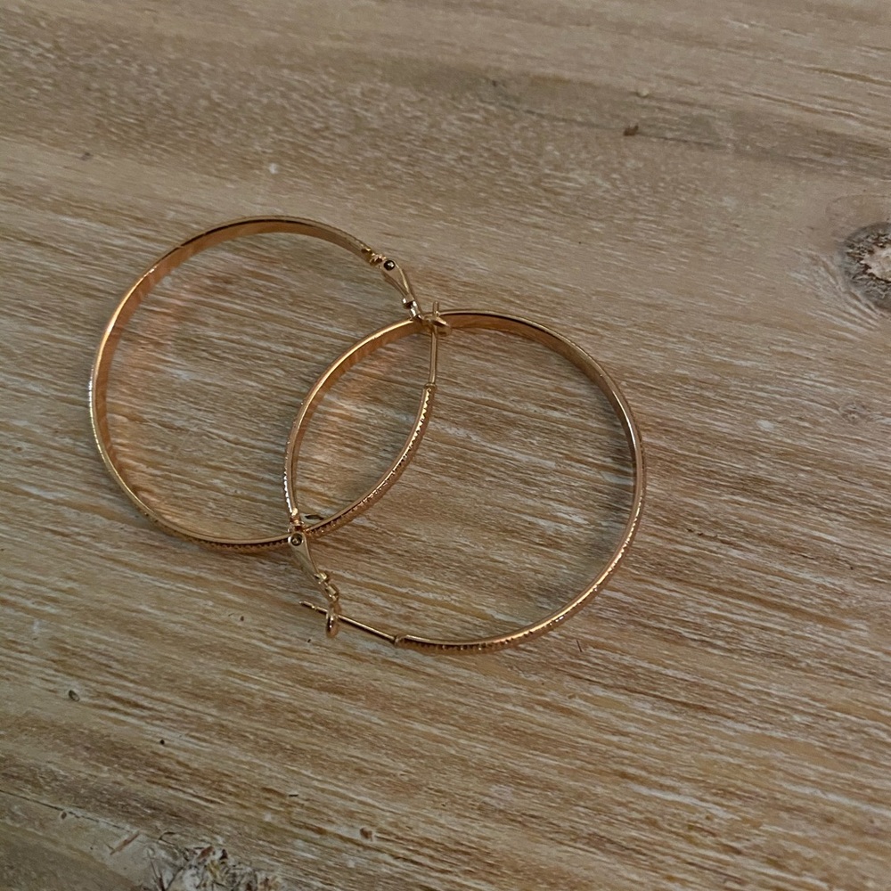 10k Rose Gold Hoop Earrings